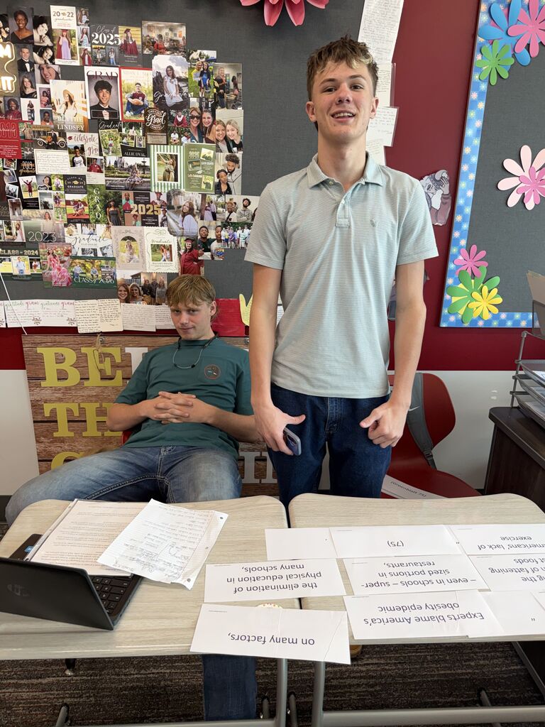 Student working on citations