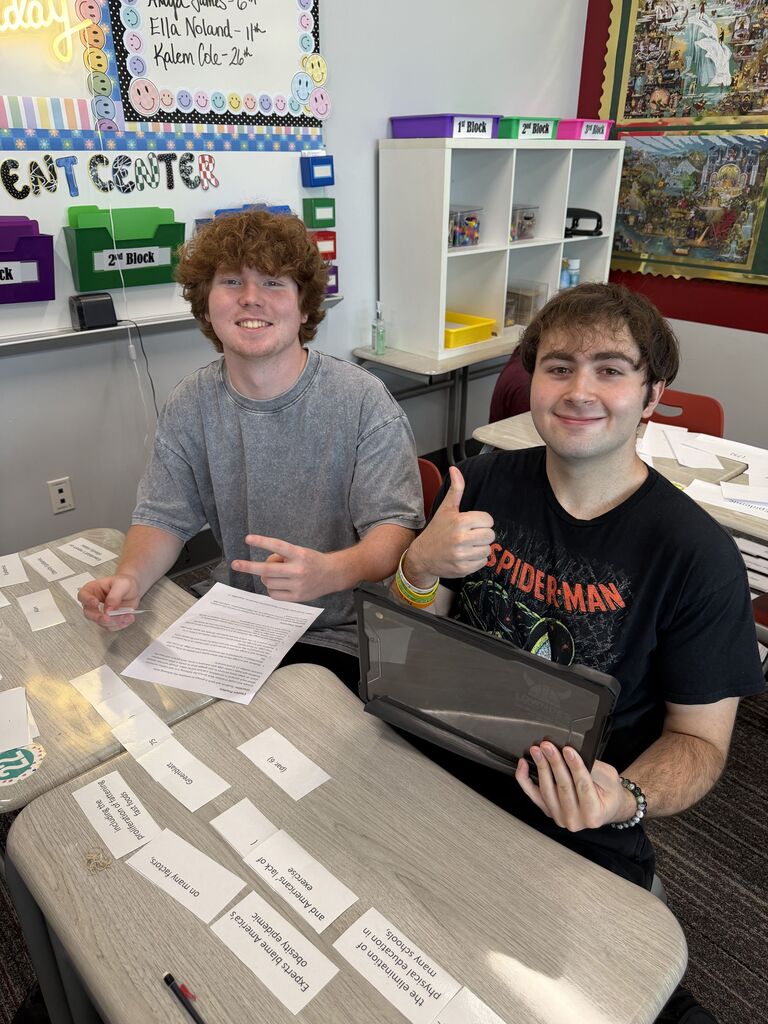 Students working together on citations