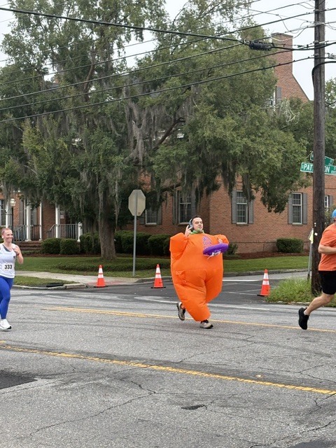 Participant dressed in funny costume