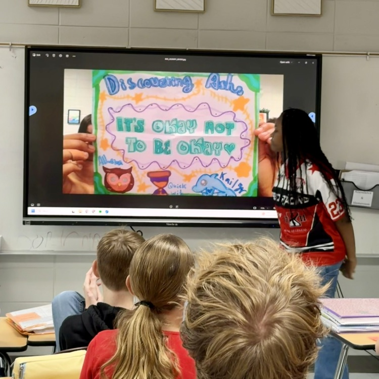 student presenting narrative  