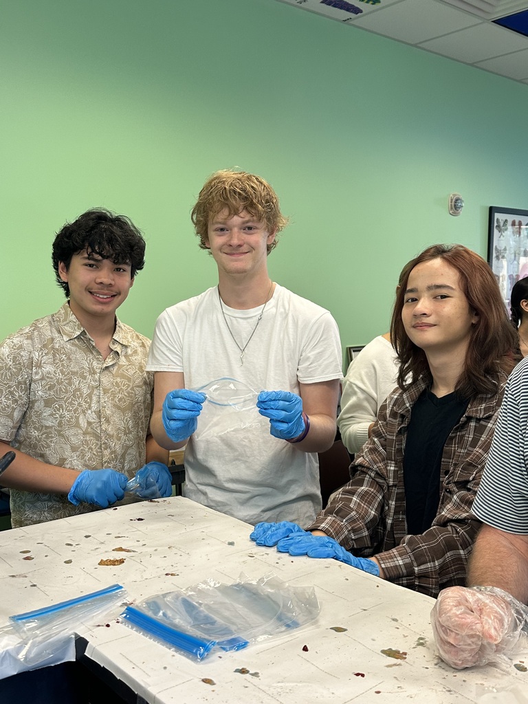 Students wearing food safety goves and preparing bags 