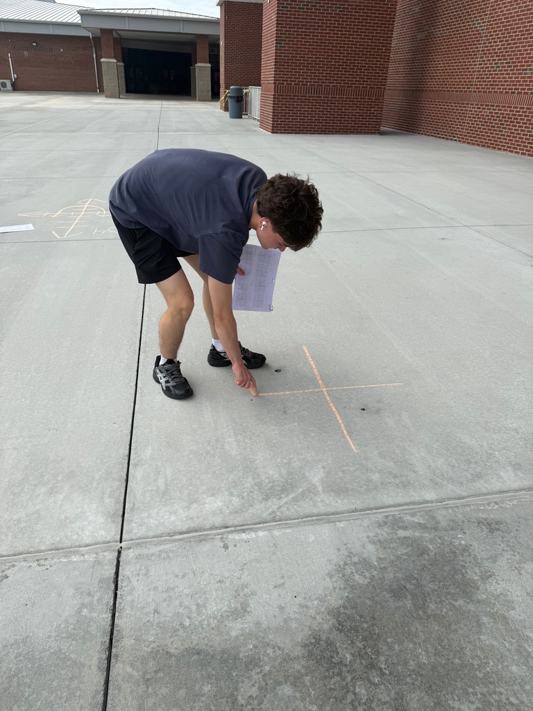Student drawing the graph axis