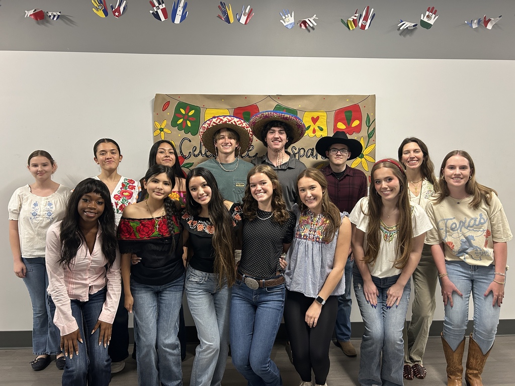 Students dressed for Tradiciones