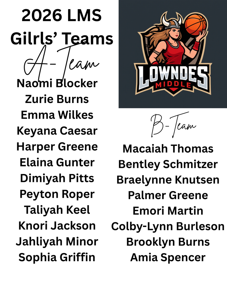 LMS Girls Basketball Roster 2026
