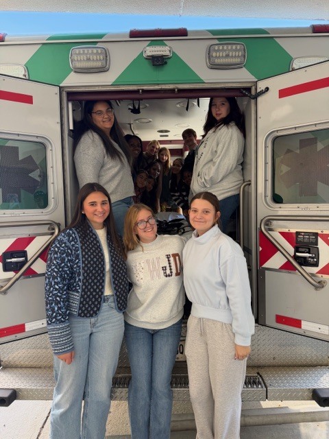 Students in the ambulance