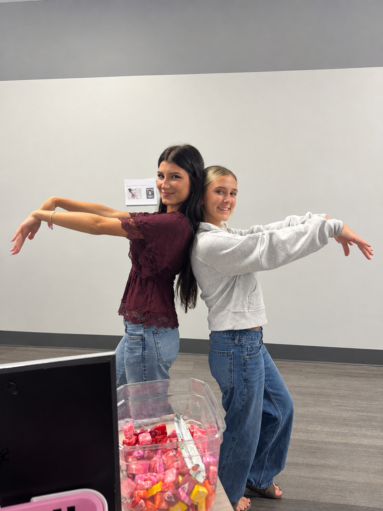 Two girls in a zombie pose