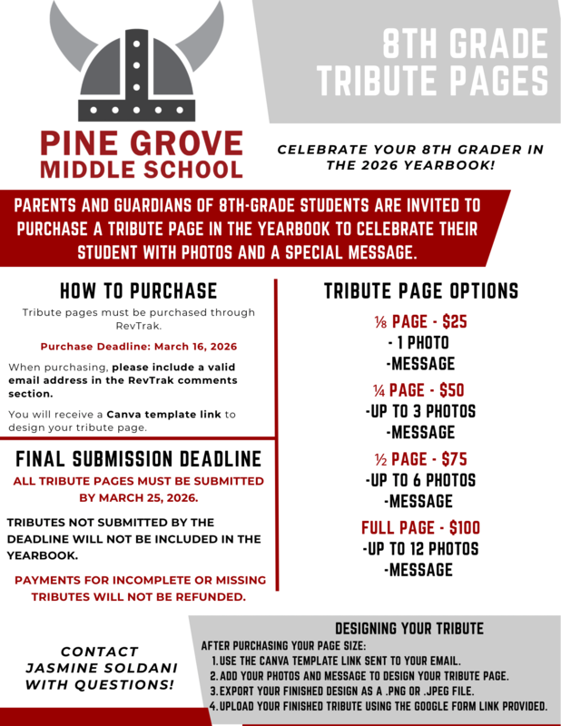 8th Grade Tribute Ad Flyer 2026