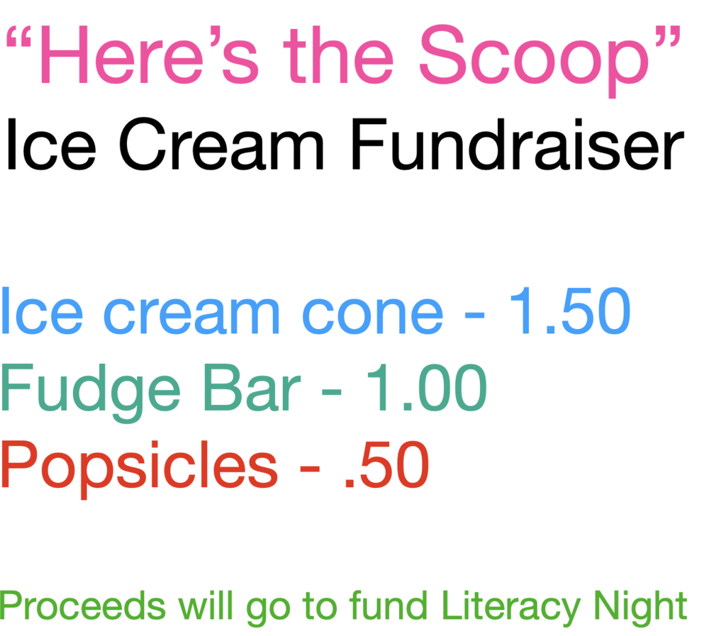 Ice Cream Fundraiser