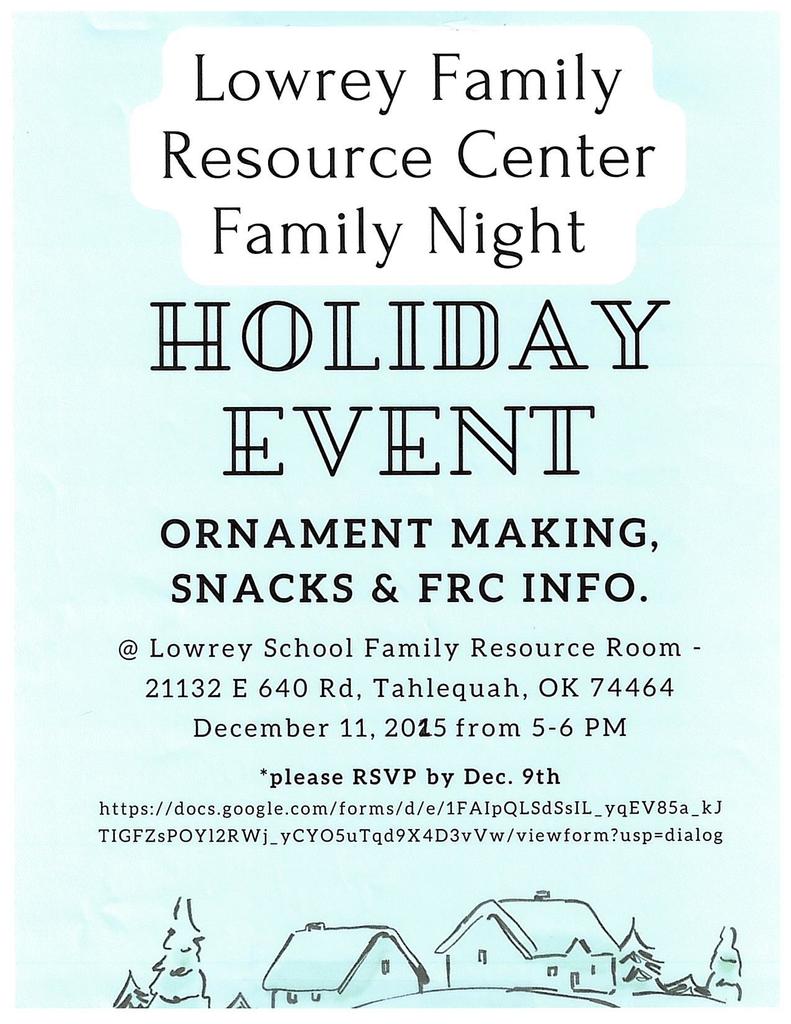 Holiday Event for the Resource Center.