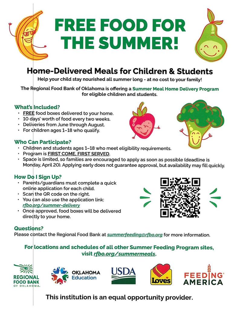 Free Food for the summer. Check it out.