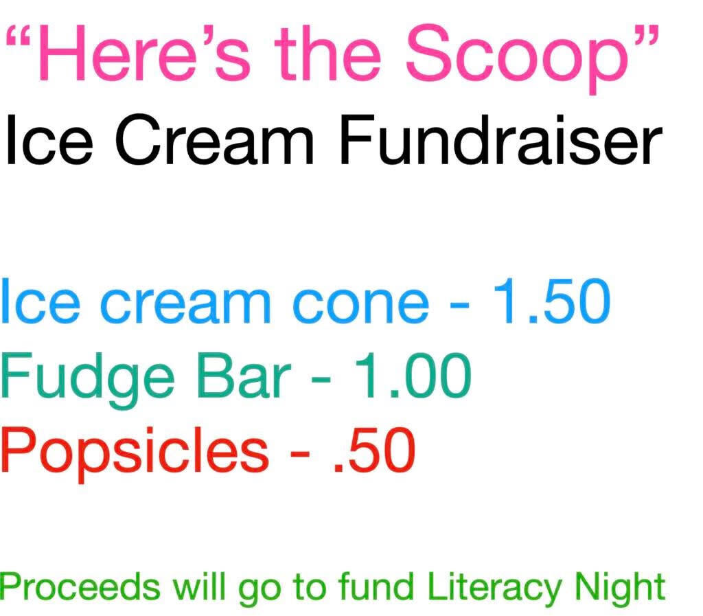 Ice Cream Sales Starting tomorrow, 10/6/26.