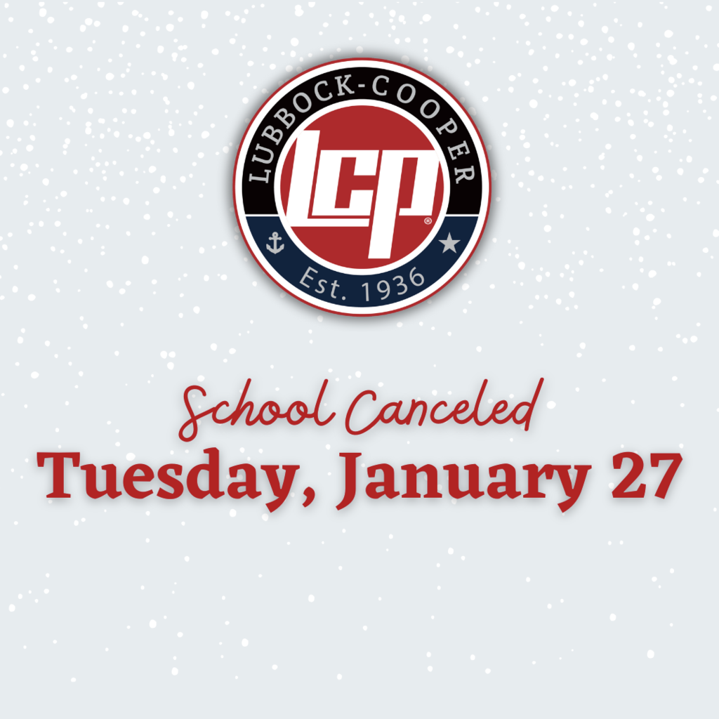 School Canceled Tuesday, January 27