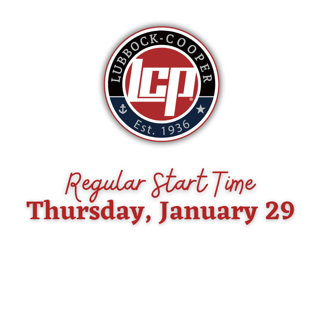 Regular Start Time Thursday, January 29