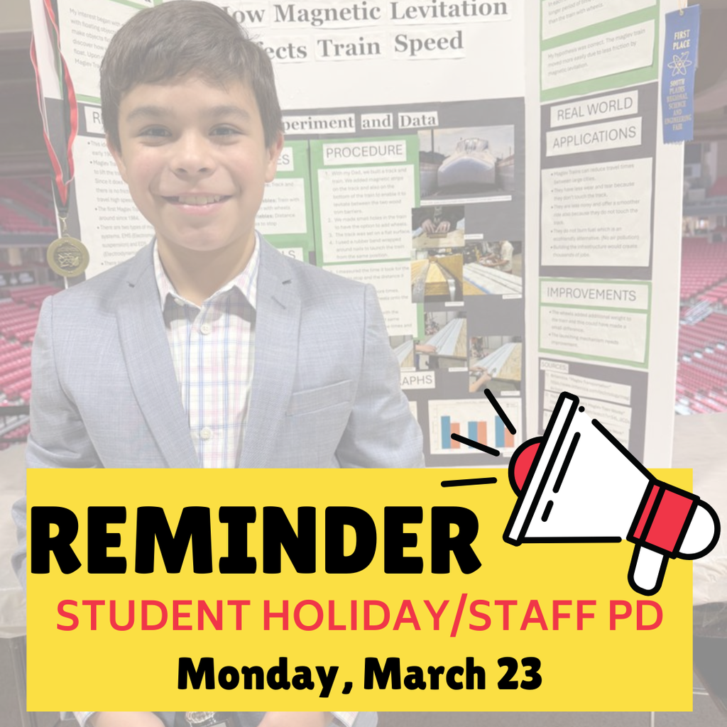 student holiday/staff pd monday, march 23