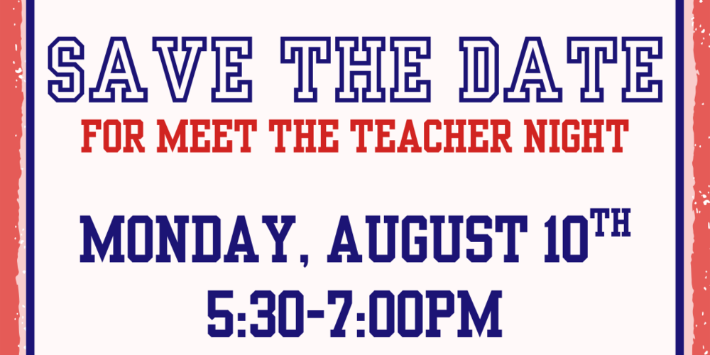 Save the Date: Meet the Teacher