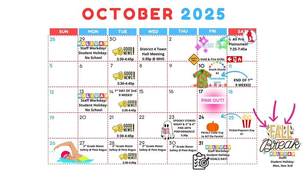 October calendar