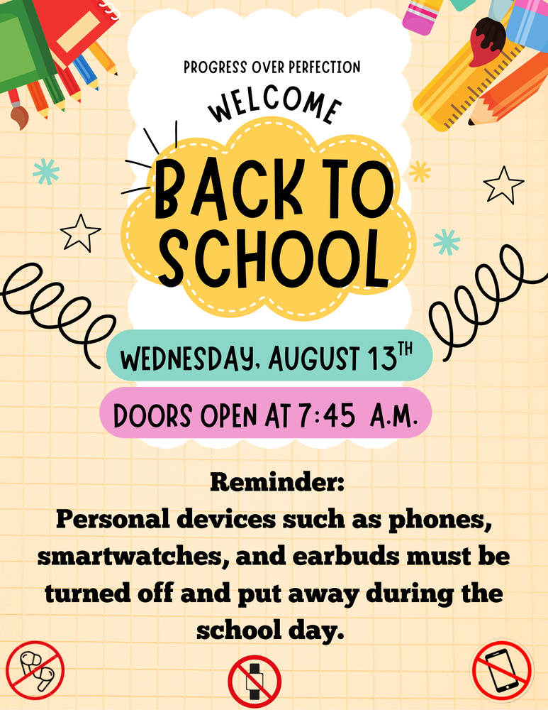 First day school reminder flyer