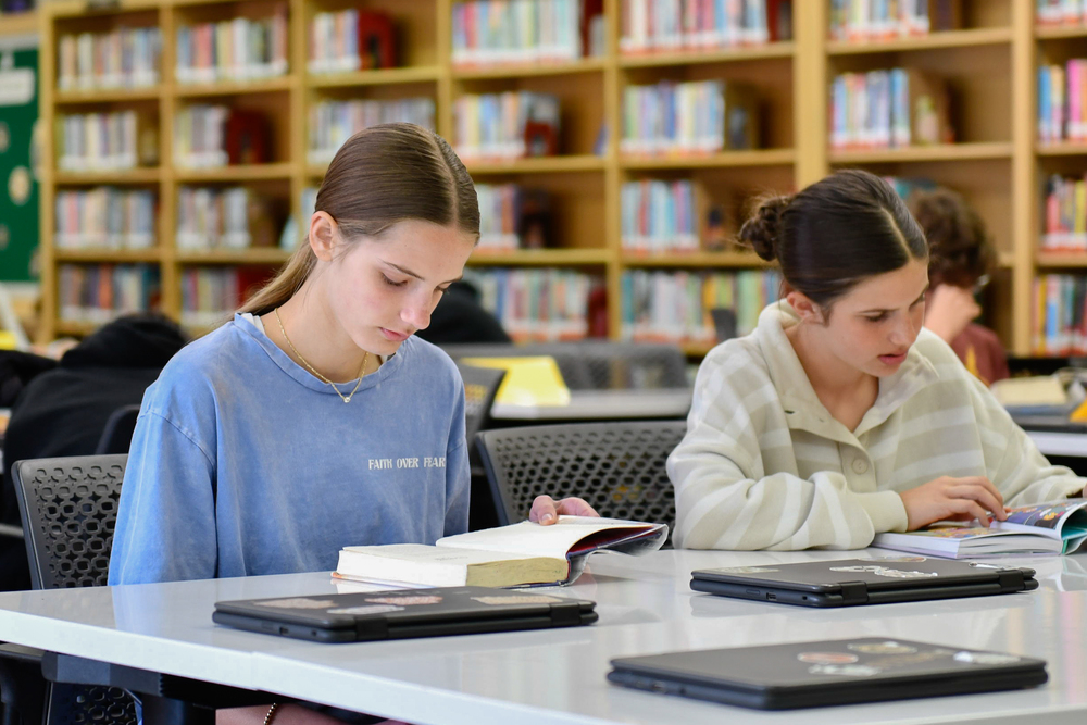 reading in library
