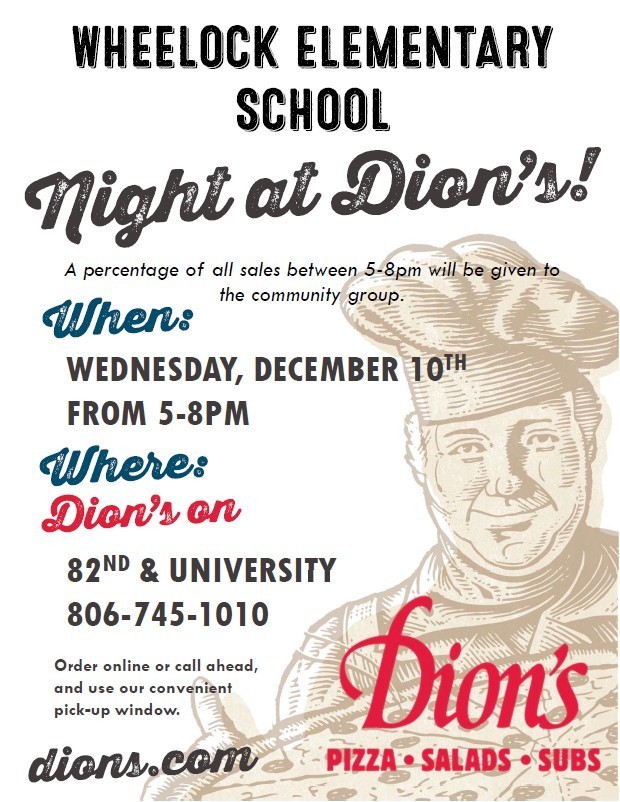 Dion's Fundraiser