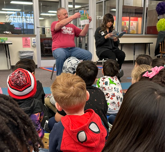 students listening to a story