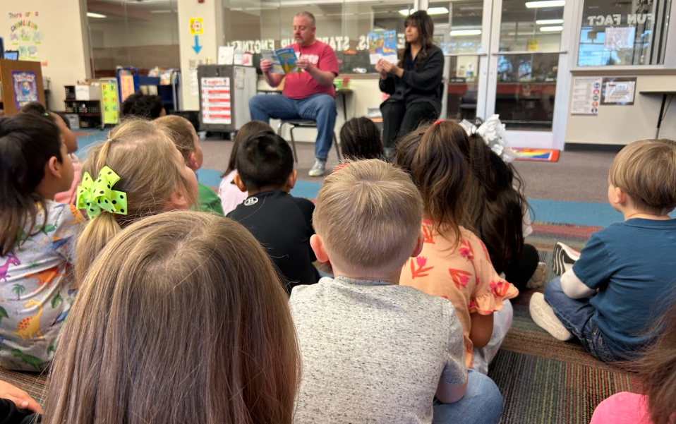students listening to a story