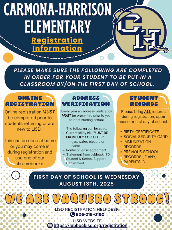 2025-2026 Registration information