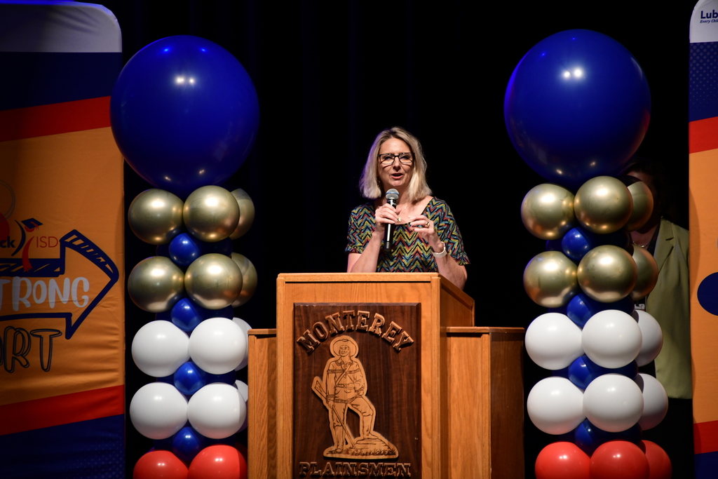 woman at podium