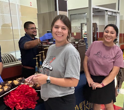Teachers getting breakfast