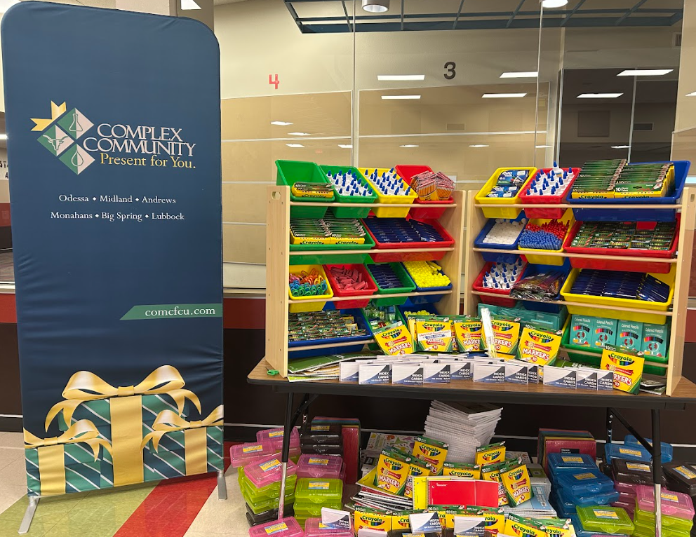 CCFCU school supply donations