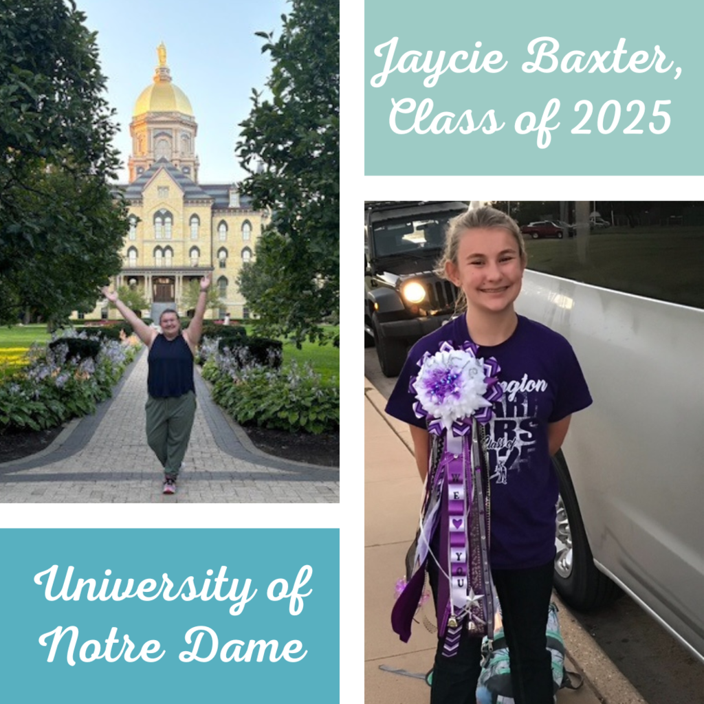 Jaycie Baxter at UND and 6th grade hoco