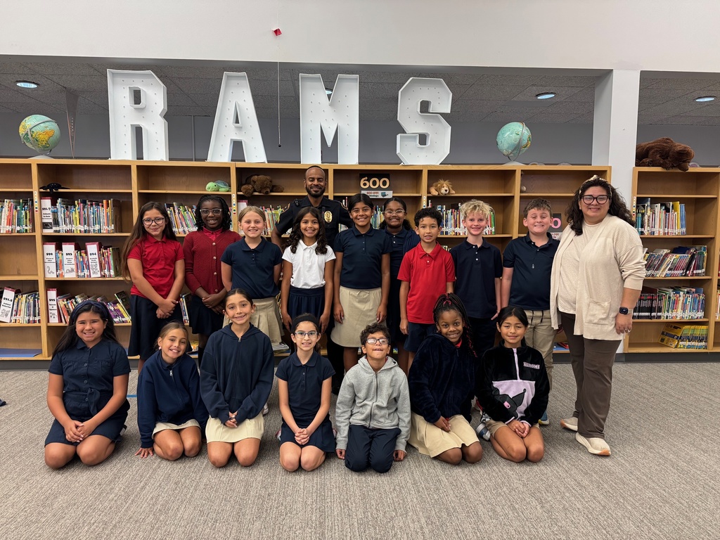 students with officer evans