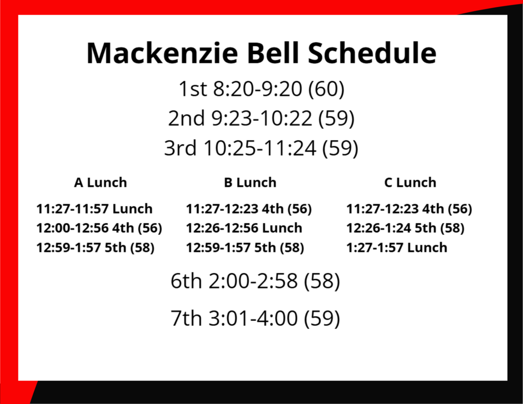 bell schedule