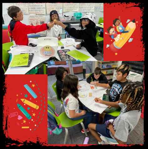 4th graders working in the classroom