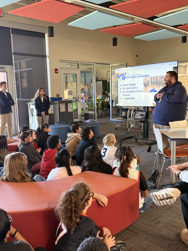 Presenter from McCool Academy speaking to students