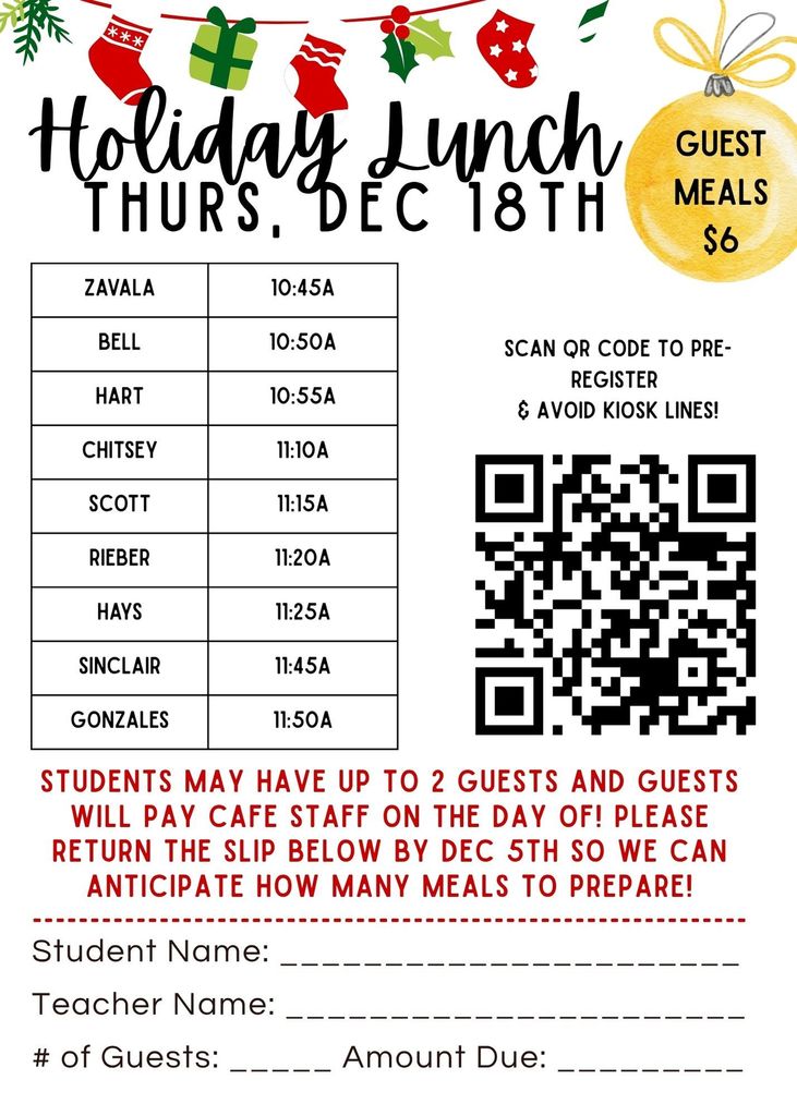 Christmas lunch RSVP