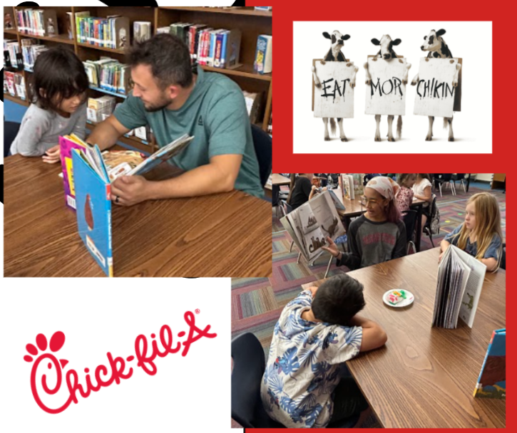 Bonding with Book Chick-Fil-A cow visit