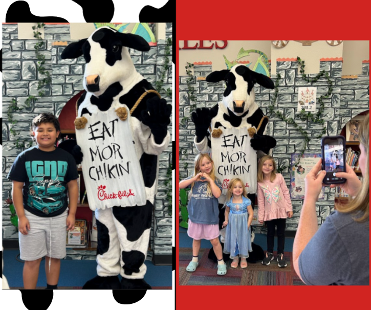 Bonding with Book Chick-Fil-A cow visit