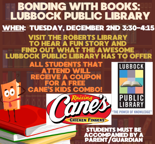 Bonding with Books Reminder