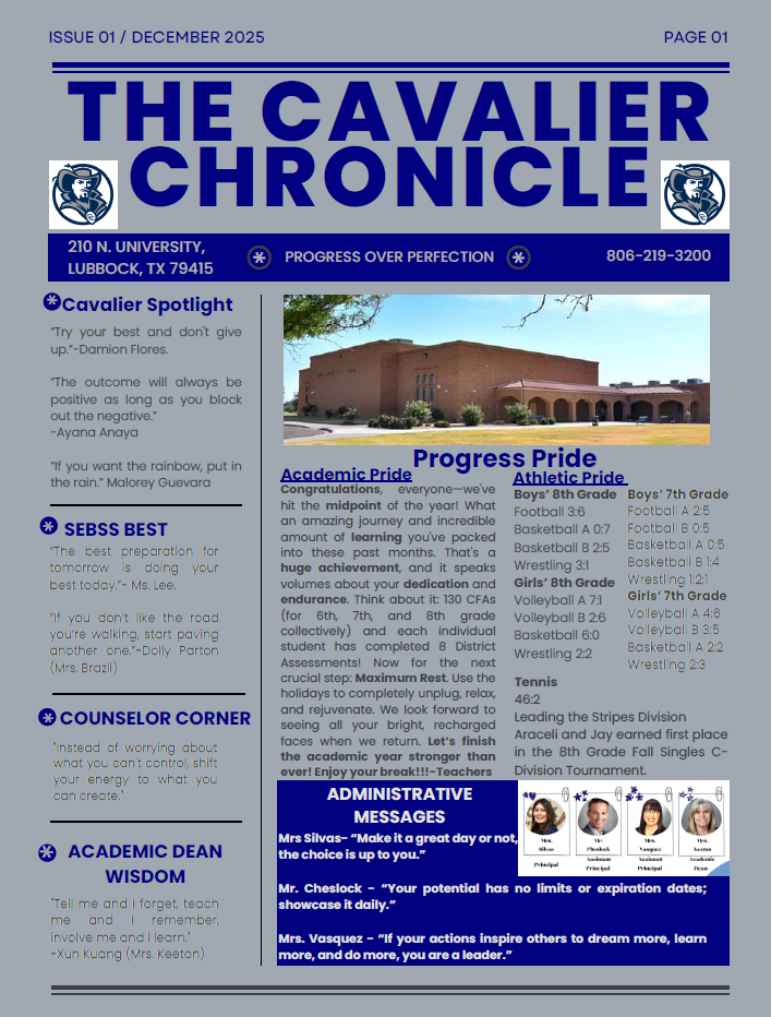 The Cavalier Chronicle December issue 