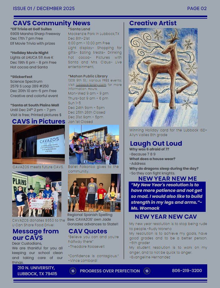 The Cavalier Chronicle December issue 