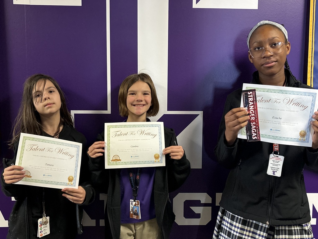 Writing Warriors students with certificates