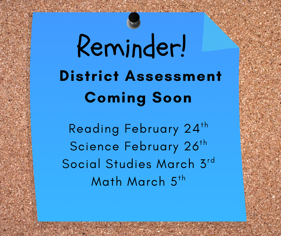 District Assessment dates 