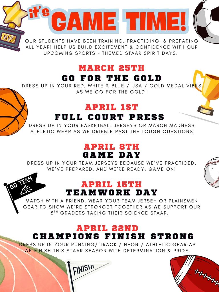 STAAR Review Dress Up days