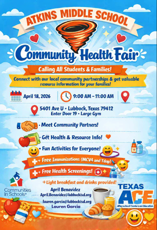 Atkins Community Health Fair Flyer