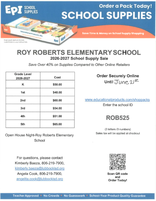 School Supply Packs on Sale