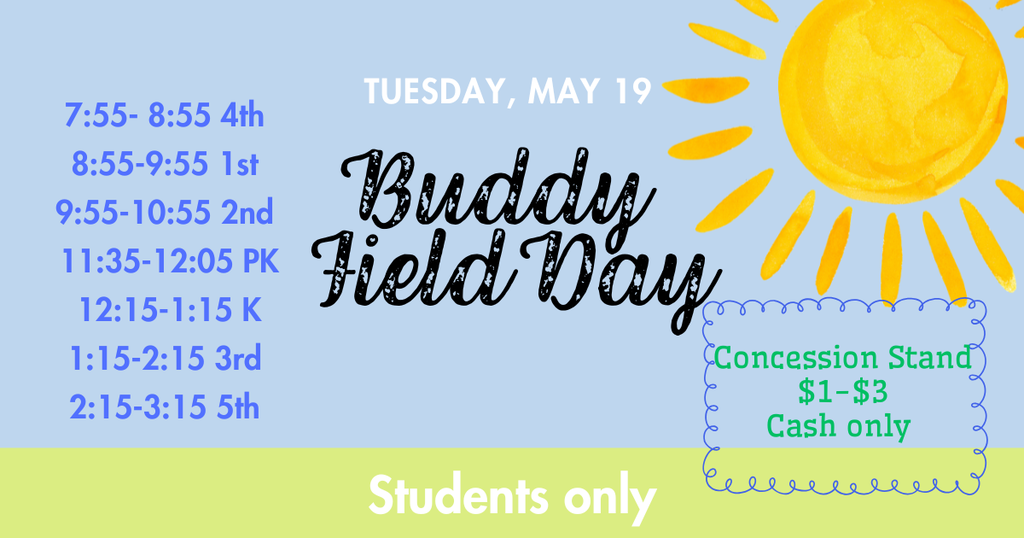 Buddy Field Day Schedule