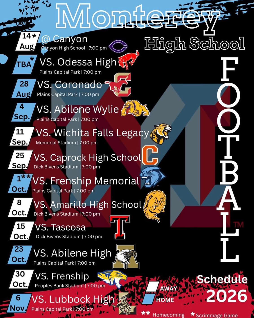 MHS football schedule