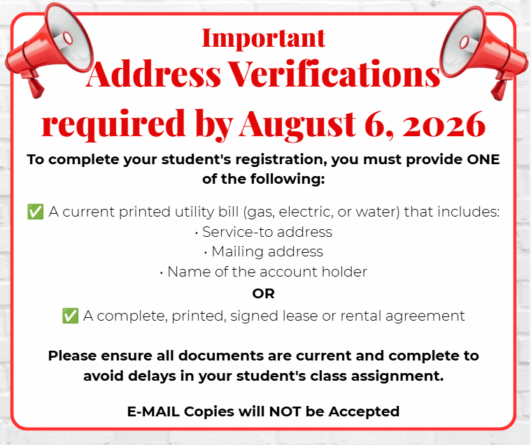 Address Verifications Required