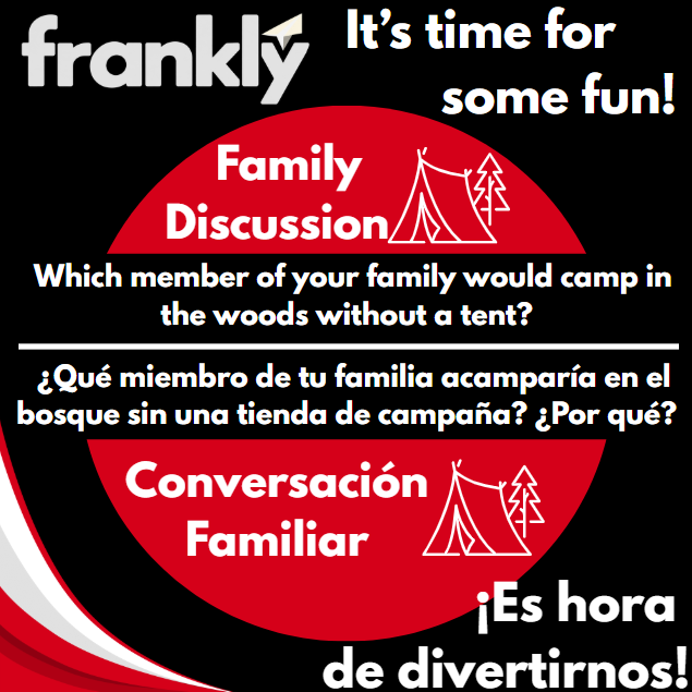 Which member of your family would camp in the woods without a tent? Why?