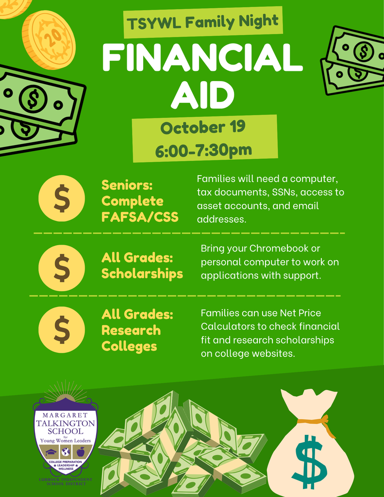 Talkington Financial Aid Night October 19
